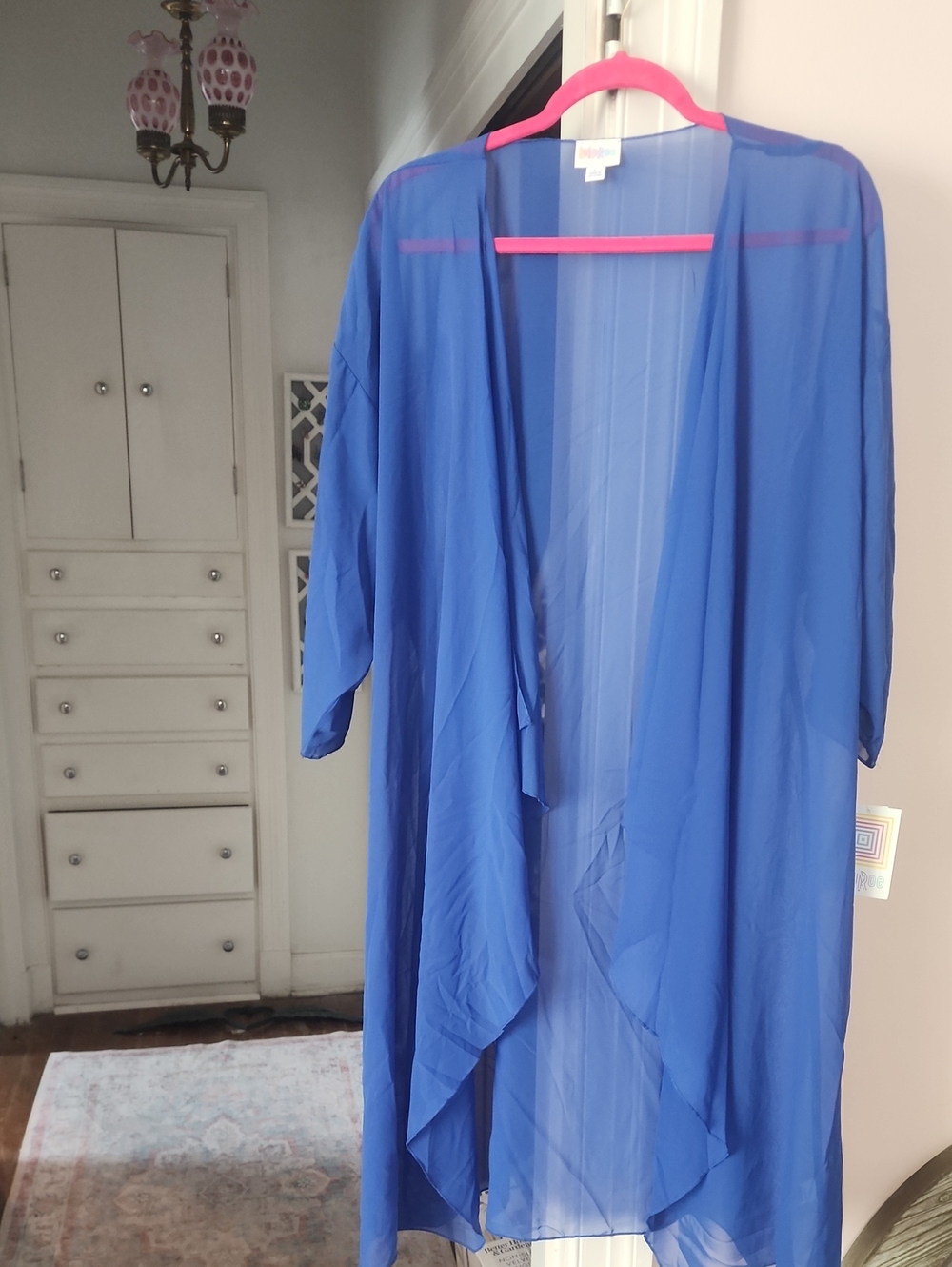 LuLaRoe Shirley Royal Blue Sheer Kimono Wrap